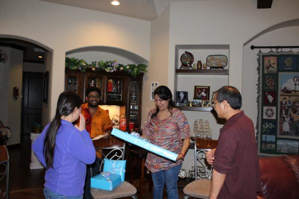 Kumari receives a present